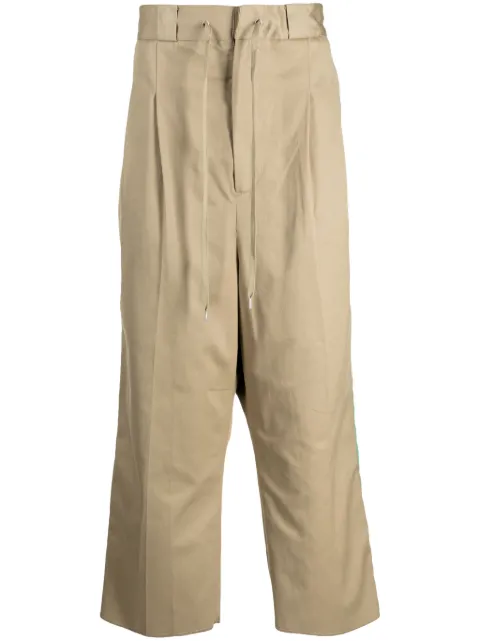 Takahiromiyashita The Soloist drawstring-waist drop-crotch trousers 