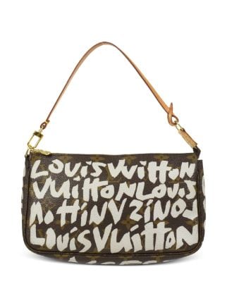 Louis Vuitton x Stephen Sprouse 2001 pre-owned Pochette Accessoires clutch  bag, BROWN