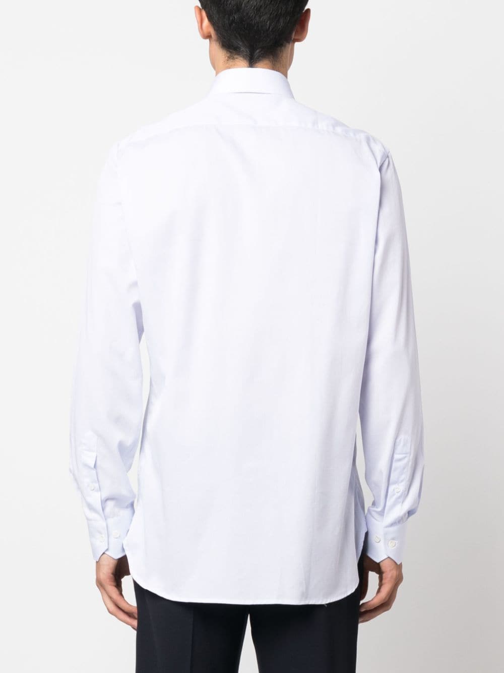 Shop Pal Zileri Long-sleeve Cotton Shirt In Blue