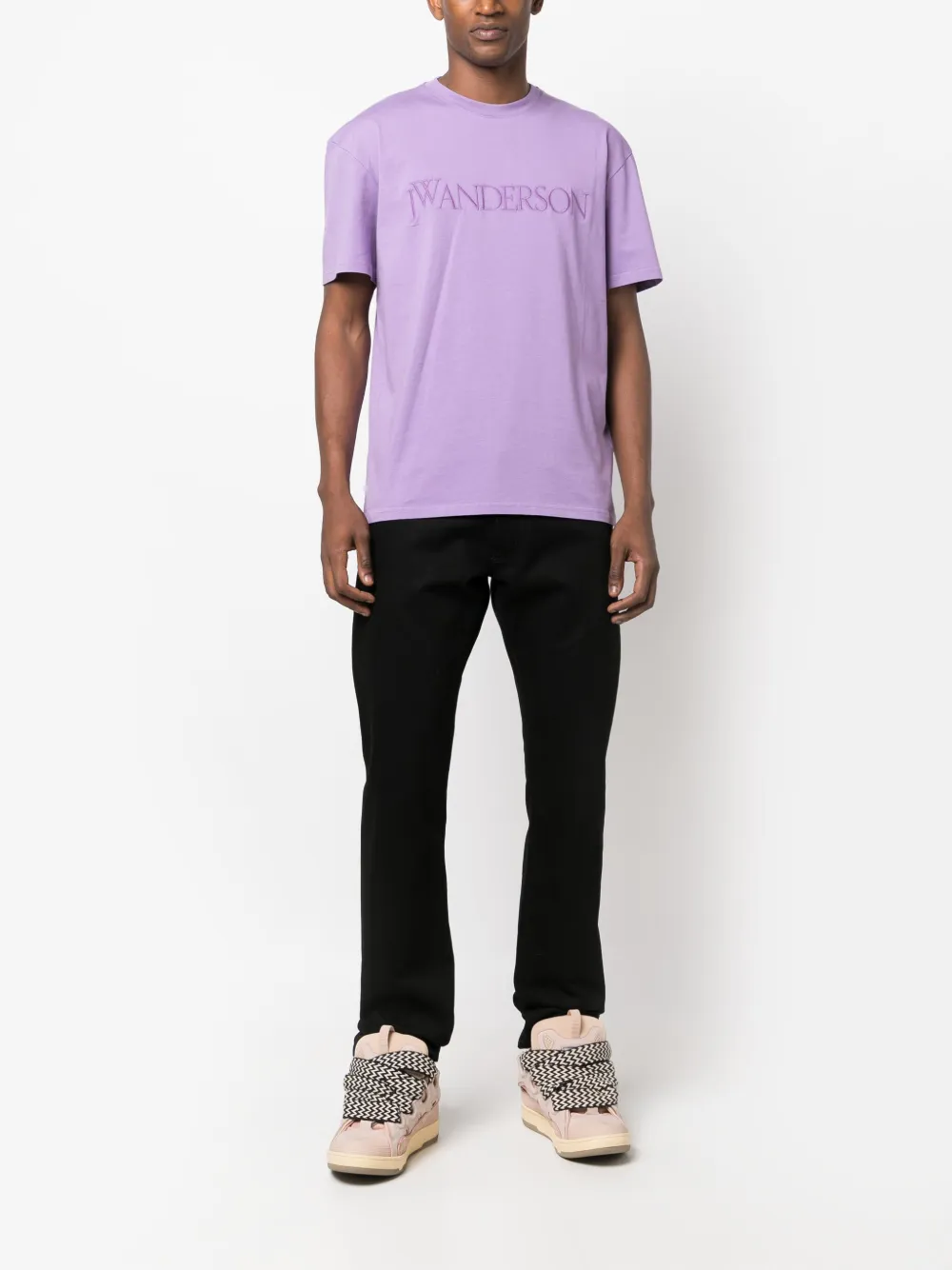 JW Anderson T-shirt met geborduurd logo - Paars