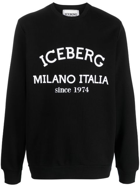 Iceberg logo-print cotton sweatshirt