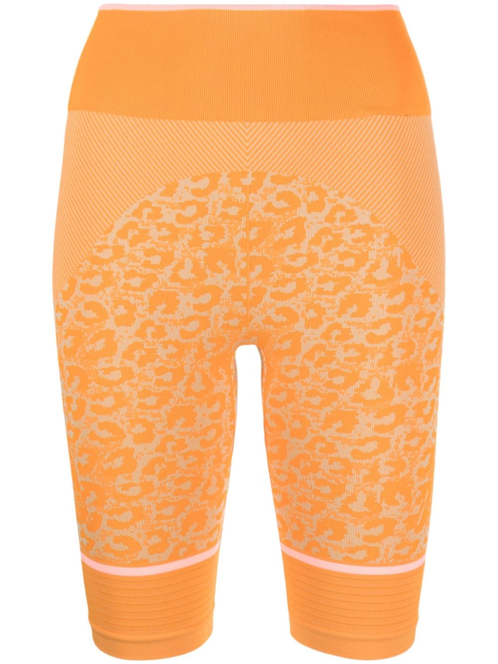 Image 1 of adidas by Stella McCartney leopard-print seamless cycling shorts