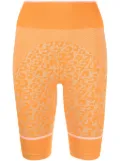 adidas by Stella McCartney leopard-print seamless cycling shorts - Orange