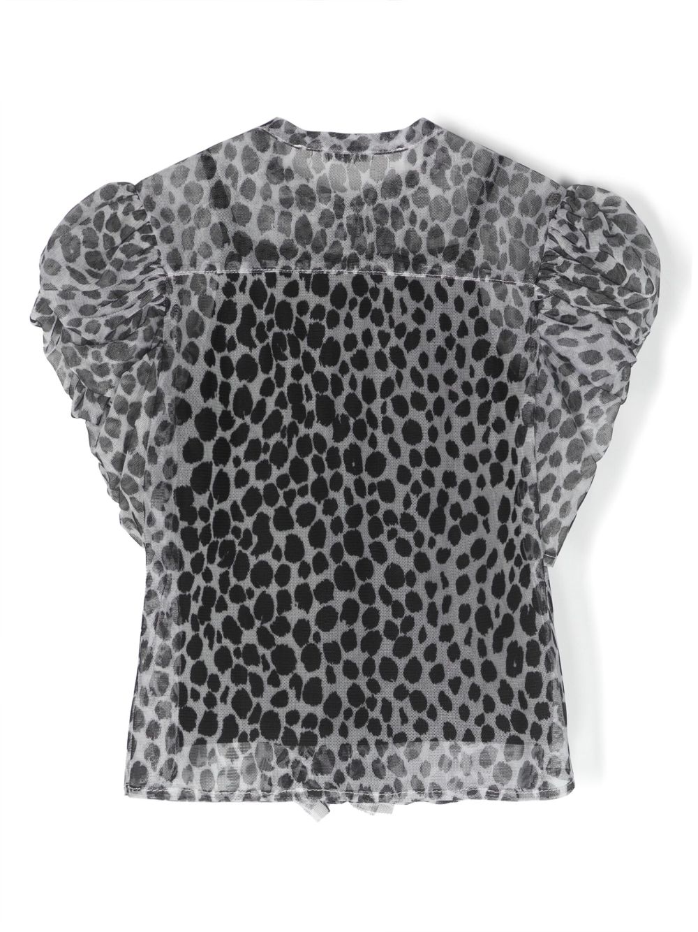 Philosophy Di Lorenzo Serafini Kids leopard-print tulle blouse - Wit