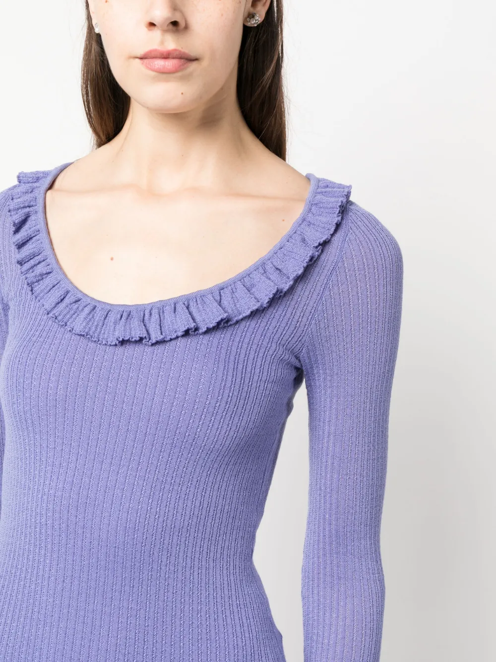 Blumarine Jurk met ruches Paars