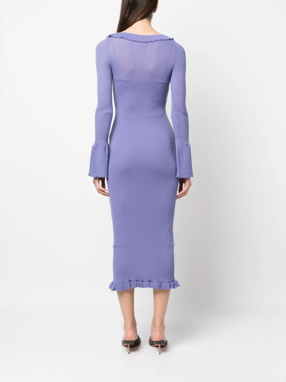 Blumarine Jurk met ruches Paars