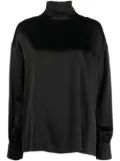 Fabiana Filippi high-neck satin blouse - Black