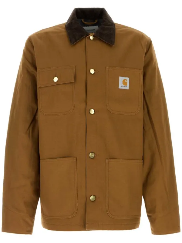 Carhartt WIP Michigan logo-patch Shirt Jacket | Brown | FARFETCH
