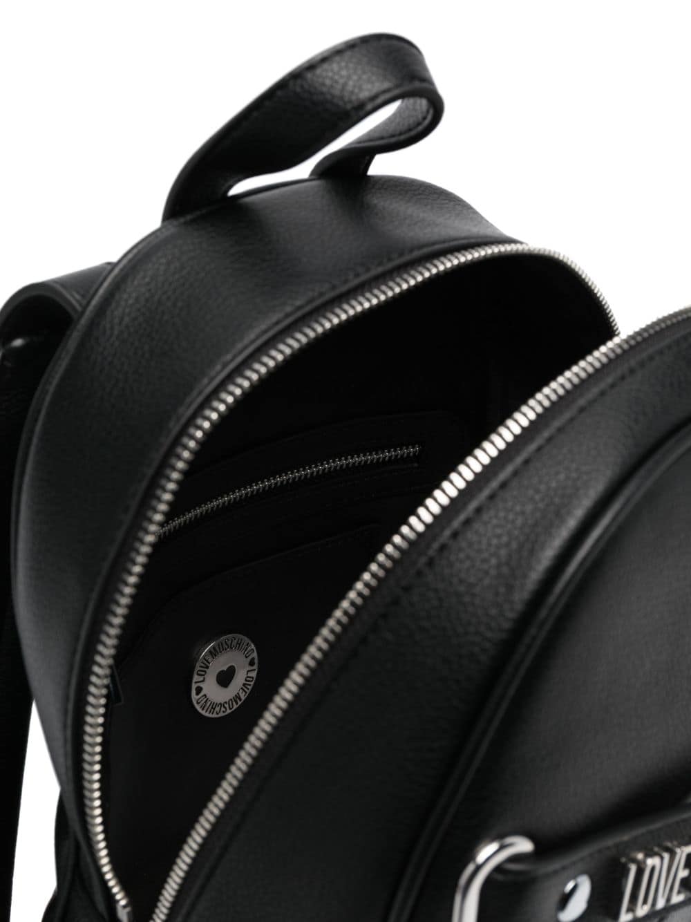 Shop Love Moschino Logo-plaque Rockstud-embellished Backpack In Black