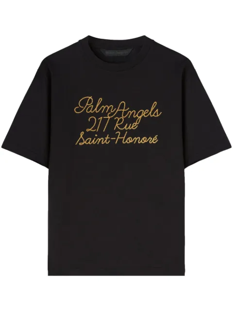 Palm Angels camiseta con logo bordado