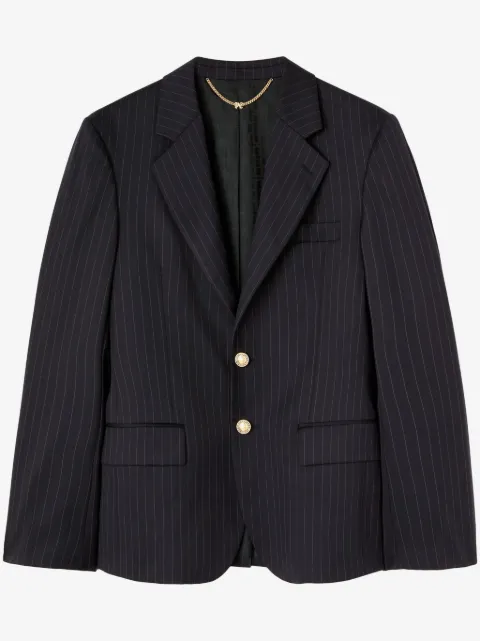 Palm Angels blazer con botones y rayas diplomáticas estampadas