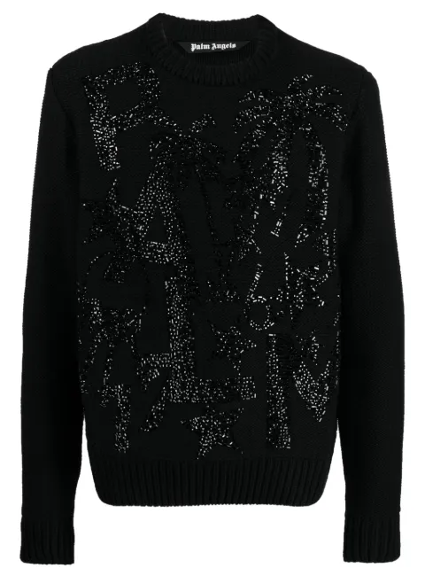 Palm Angels crystal-embellished jumper