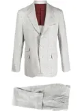 Brunello Cucinelli single-breasted checked suit - Grey