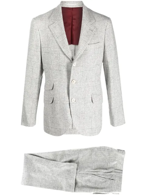 Brunello Cucinelli single-breasted checked suit