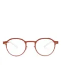 Mykita round-frame titanium glasses - Orange