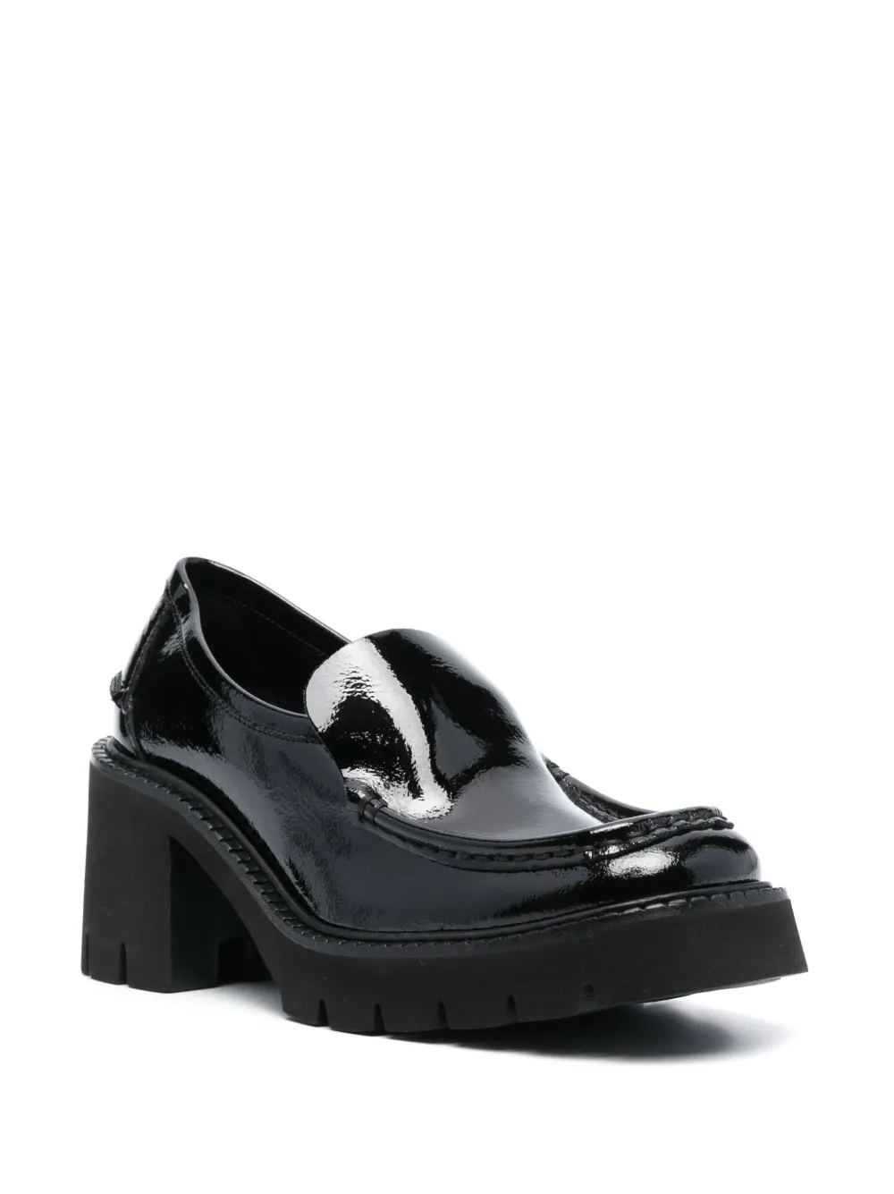 Pedro Garcia Zavanna 75mm patent loafers - Zwart