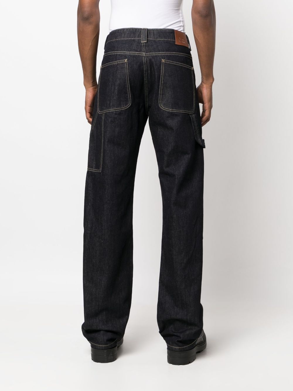 mid-rise straight jeans