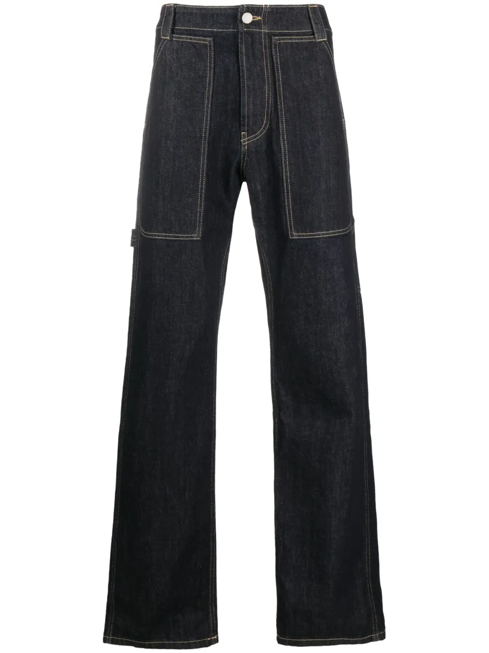 mid-rise straight jeans