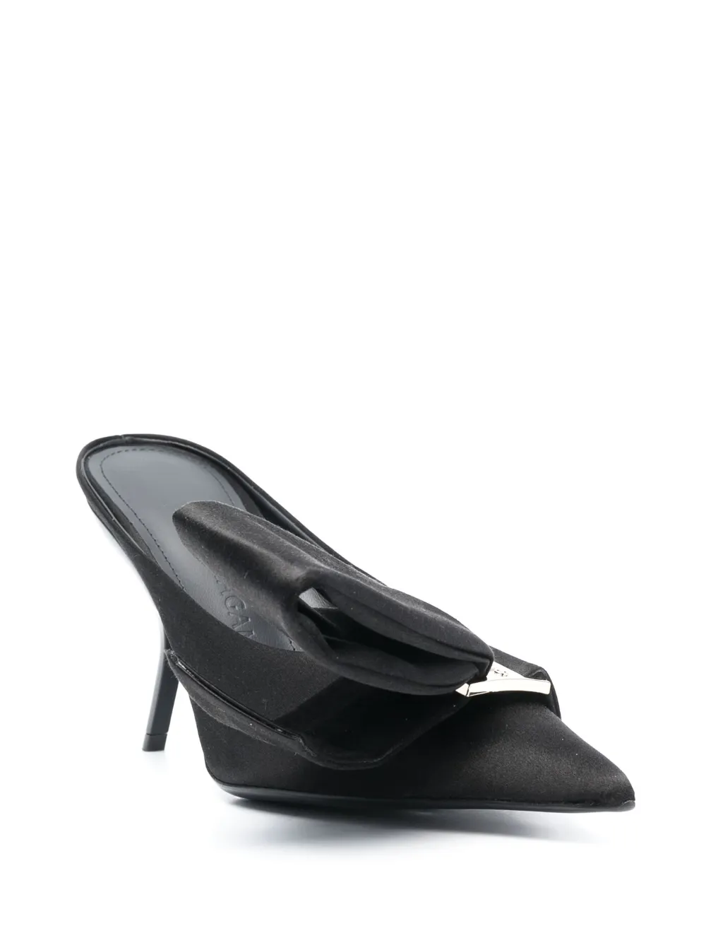 Ferragamo Emil satijnen muiltjes - Zwart