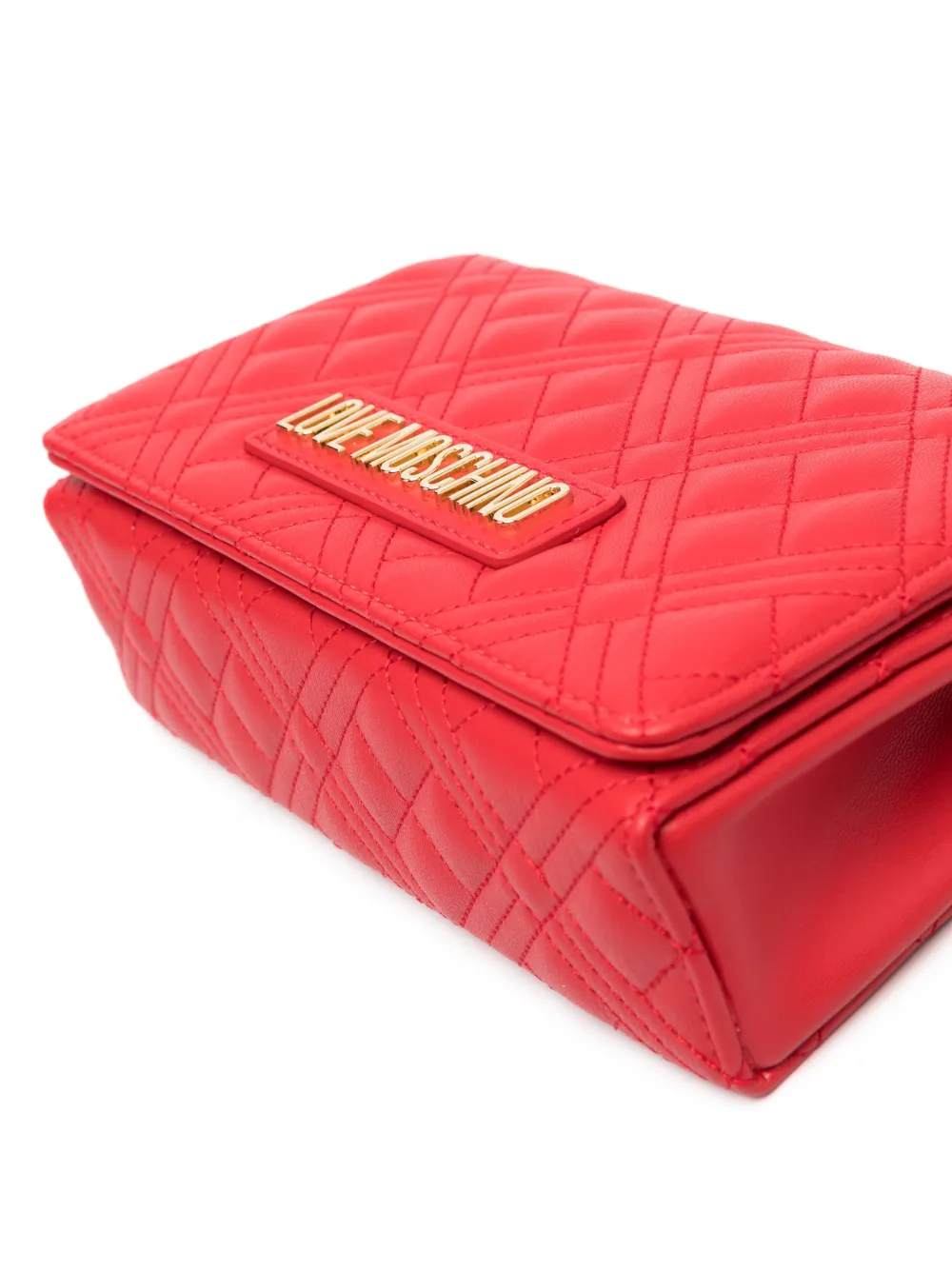 Love moschino store red quilted bag