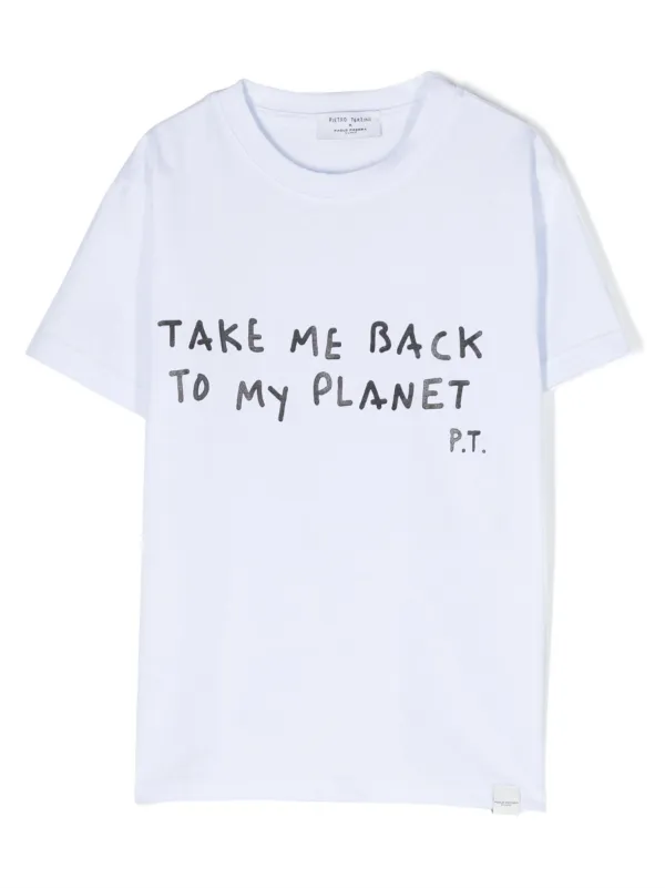 Paolo Pecora Kids x Pietro Terzini slogan print Cotton T shirt