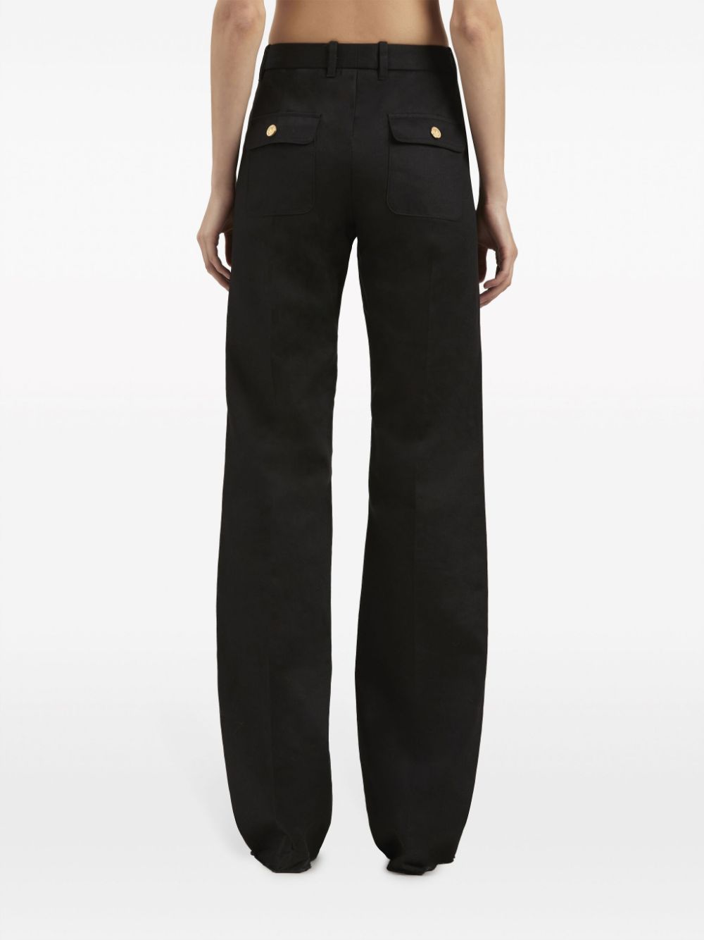 Shop Palm Angels Straight-leg Cargo Trousers In Black