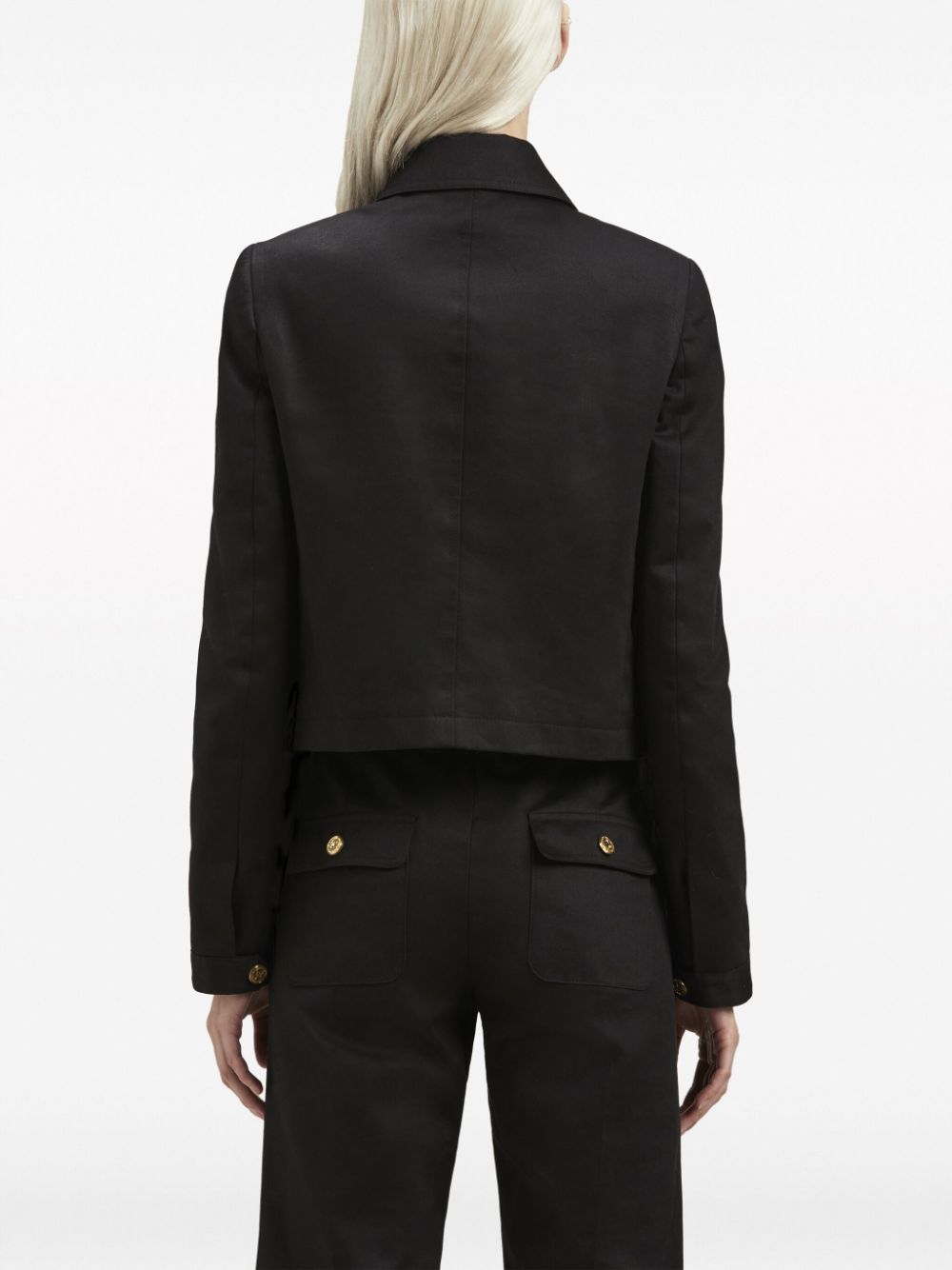 Shop Palm Angels Cotton-drill Jacket In Black