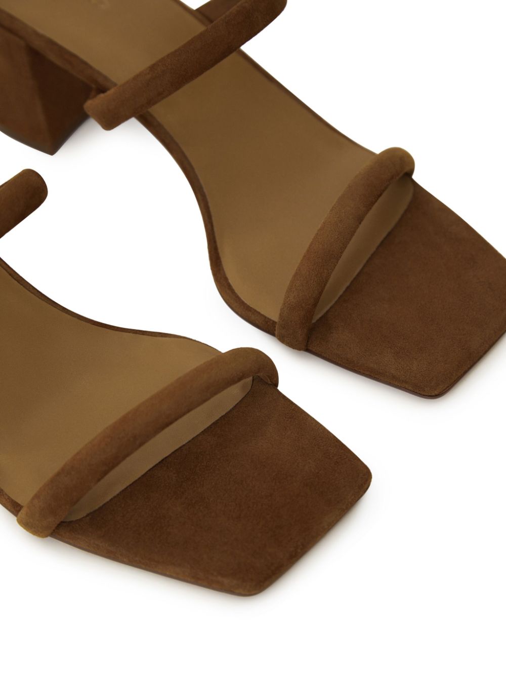 Shop 12 Storeez 65mm Block-heel Suede Sandals In Brown