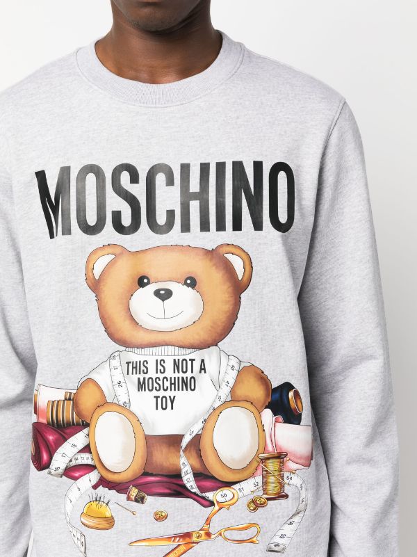 Moschino Teddy Bear Organic Cotton Sweatshirt - Farfetch
