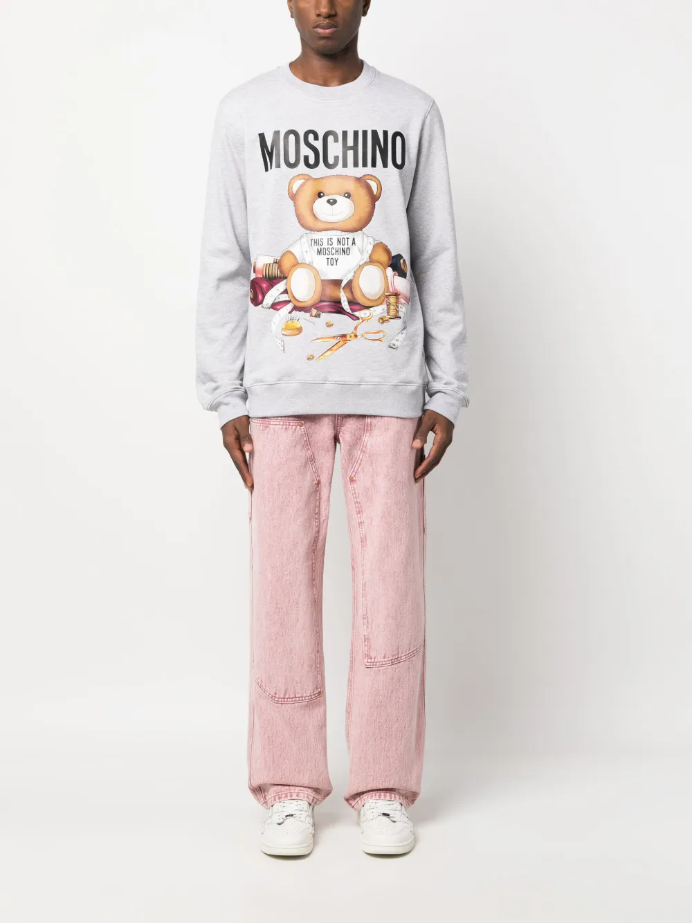 Moschino Teddy Bear organic cotton sweatshirt - Grijs