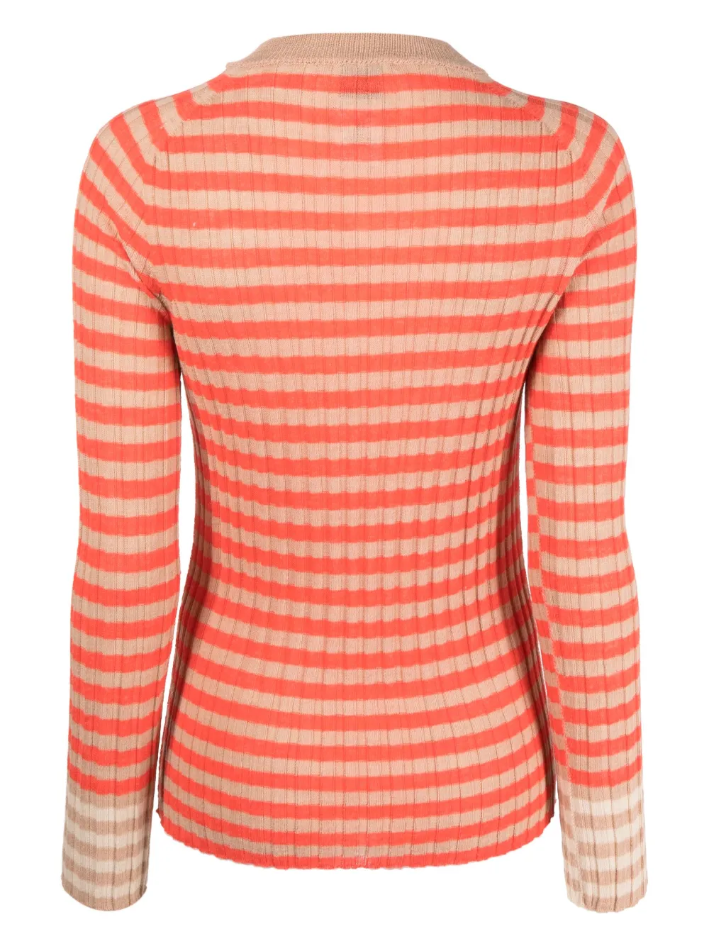 Alysi Ribgebreide top - Beige