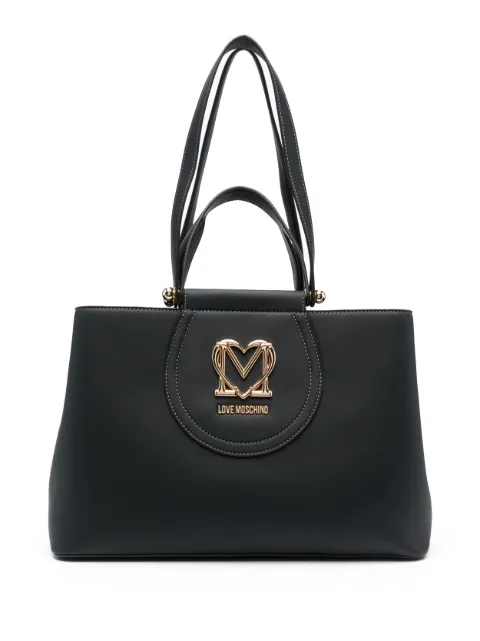 Love Moschino Shopper met logoplakkaat