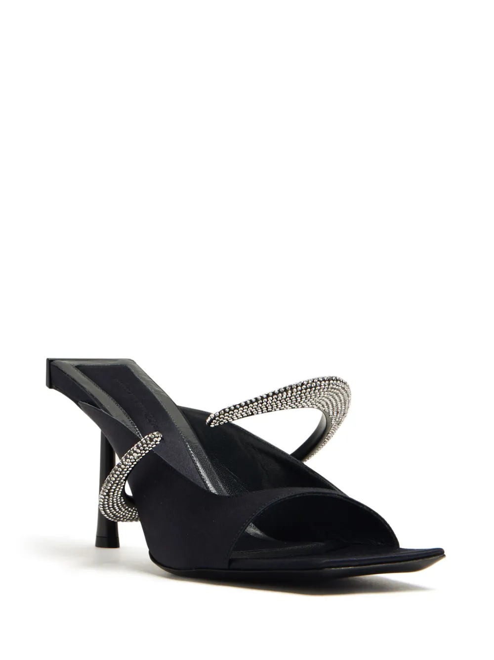 Benedetta Bruzziches Bruna 95mm silk mules - Zwart