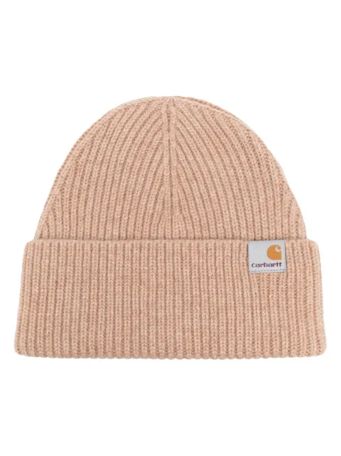Carhartt logo-patch ribbed-knit beanie