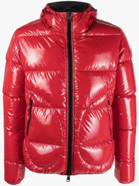 Herno logo-patch padded hooded jacket