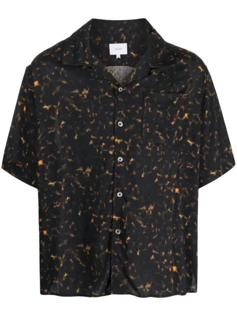 RHUDE chemise imprimé à logo brodé