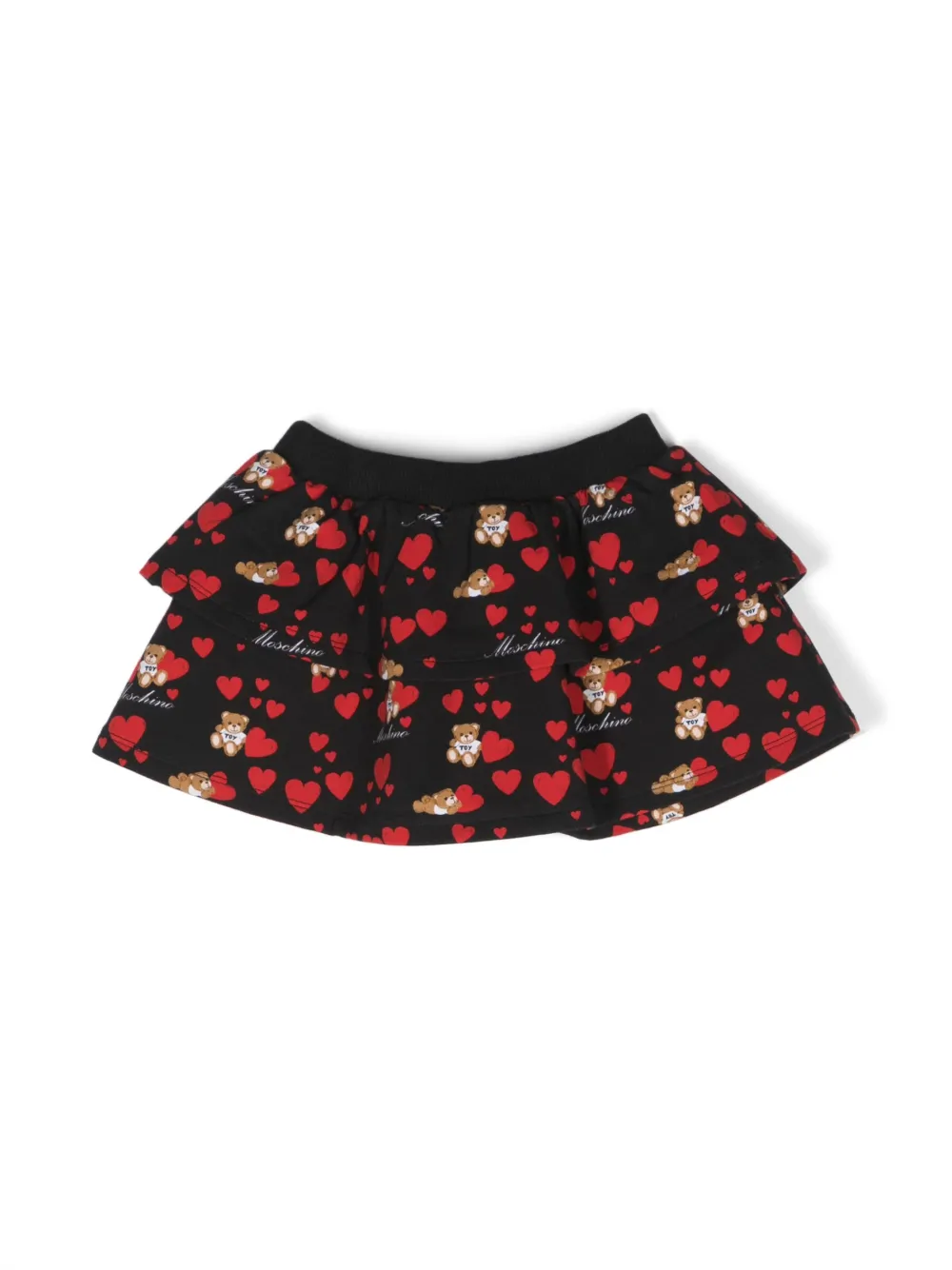Moschino Kids Rok met teddybeerprint - Zwart