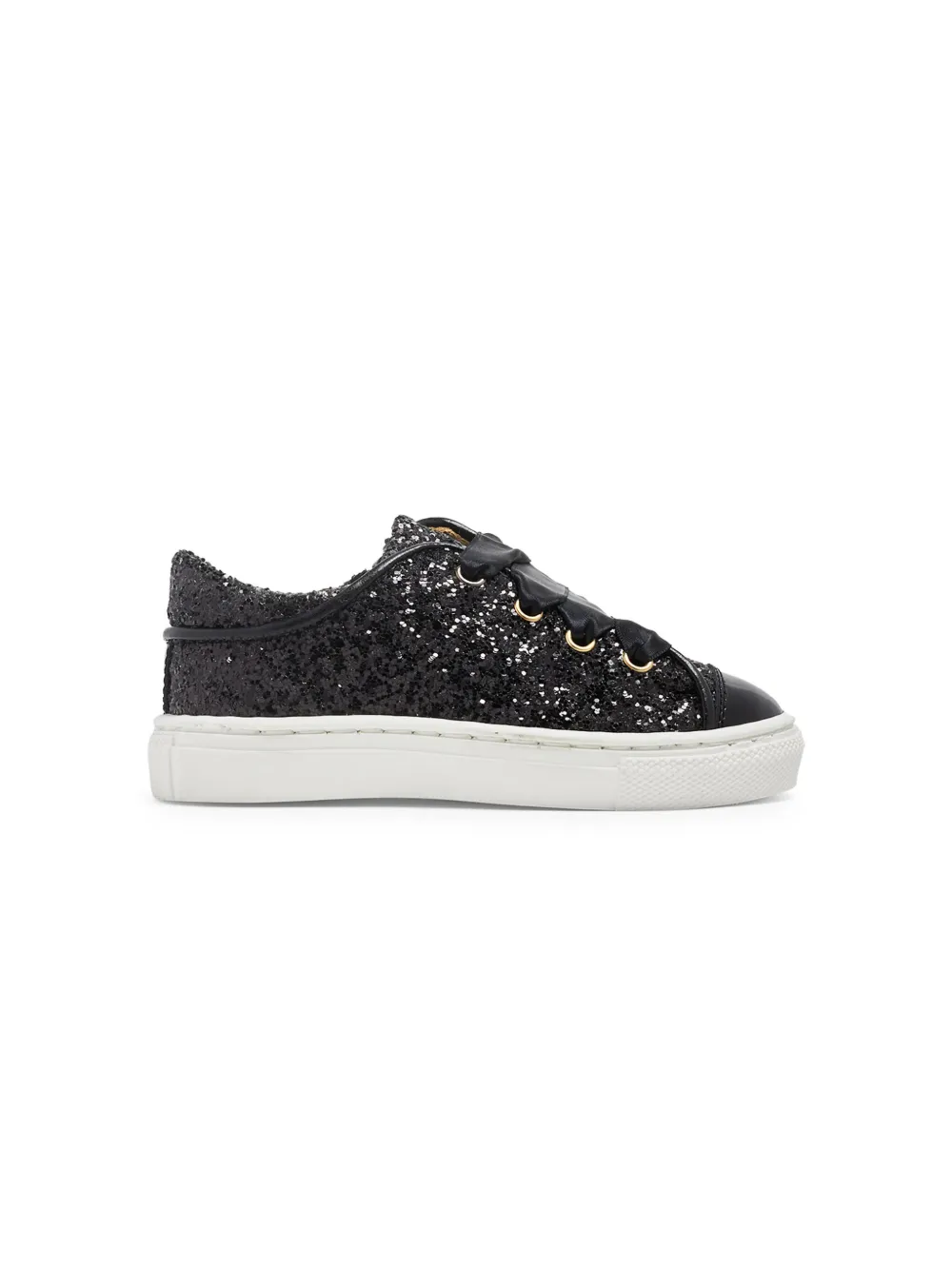 ANDANINES glitter-embellished low-top sneakers | Black | Image 1