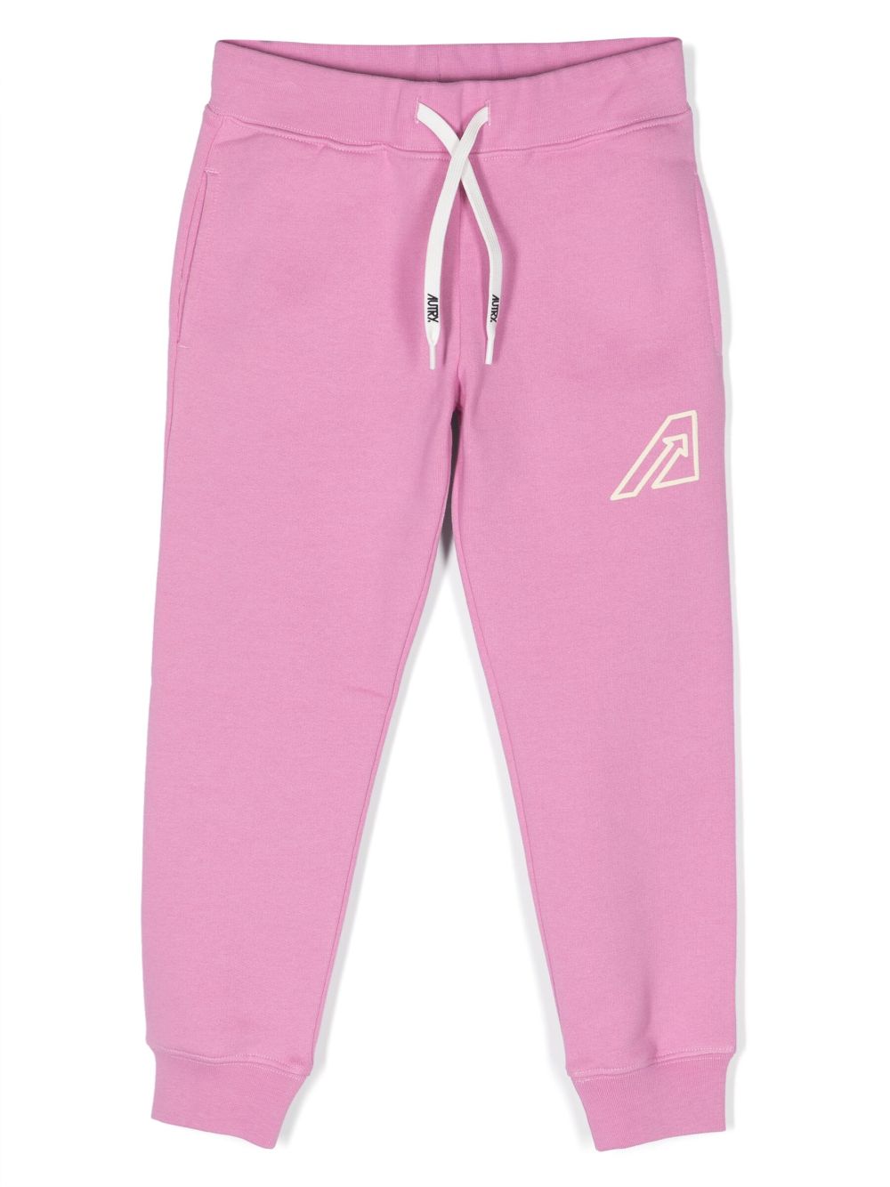 Shop Autry Logo-print Cotton Trousers In Pink