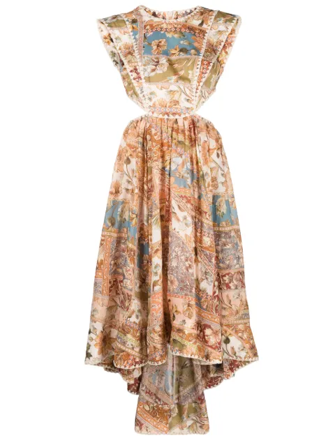 ZIMMERMANN Chintz floral-print sleeveless midi dress