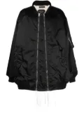 Nicolas Andreas Taralis exposed-seam zip-up bomber jacket - Black
