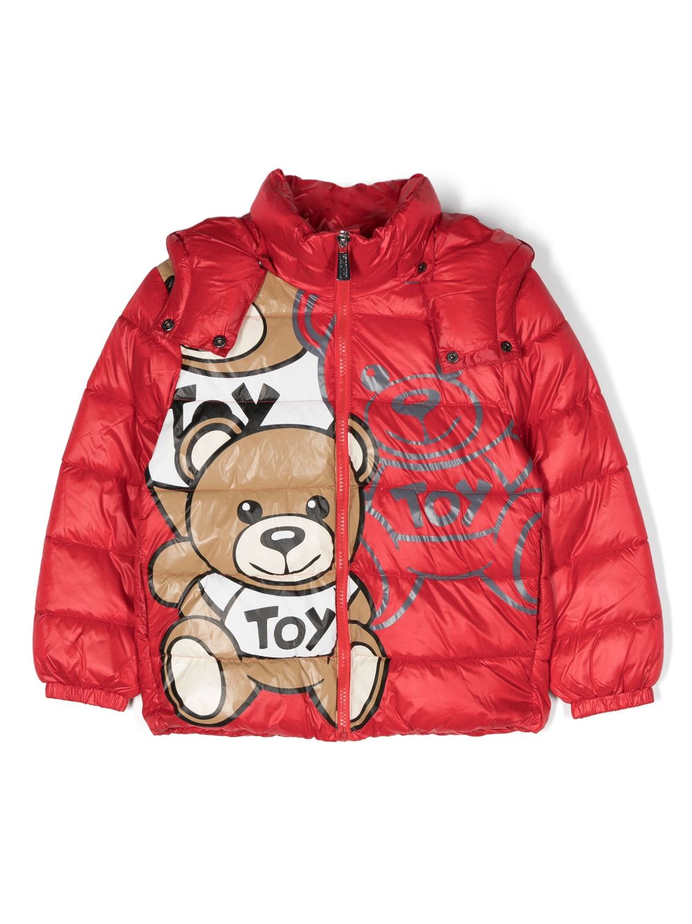 Leo Teddy print padded jacket