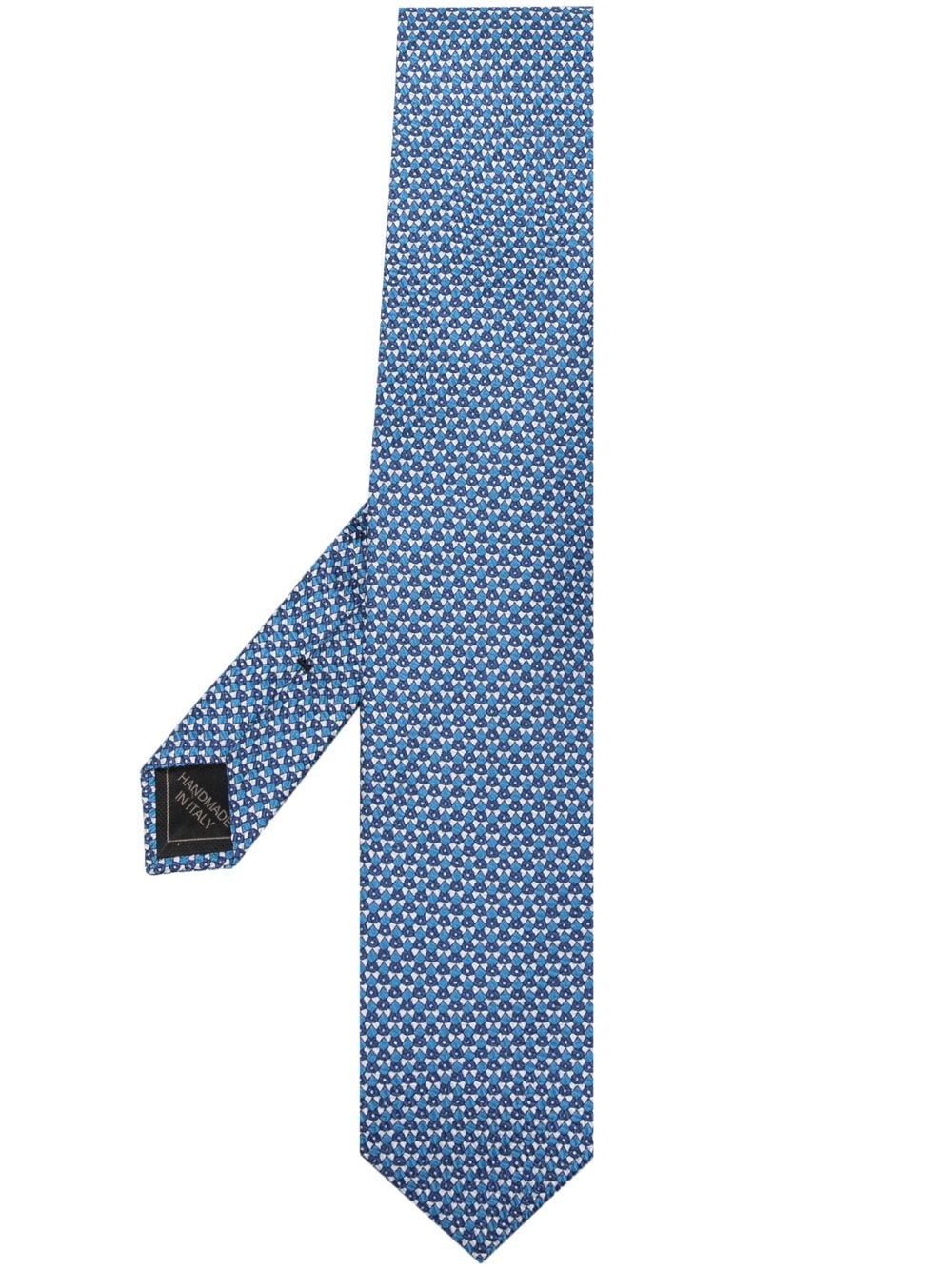 pointed-tip silk tie