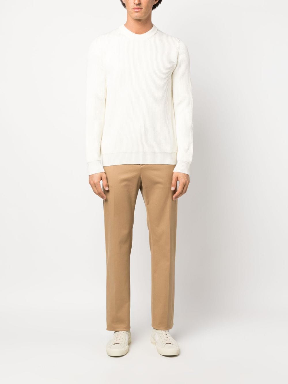 Roberto Collina crew-neck wool jumper - Beige