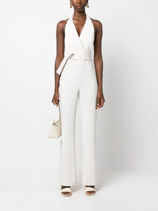 PINKO straight leg Halterneck Jumpsuit Farfetch
