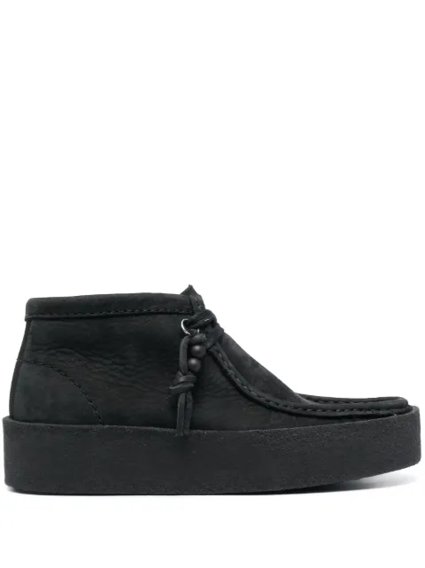 Clarks botines de gamuza con agujetas