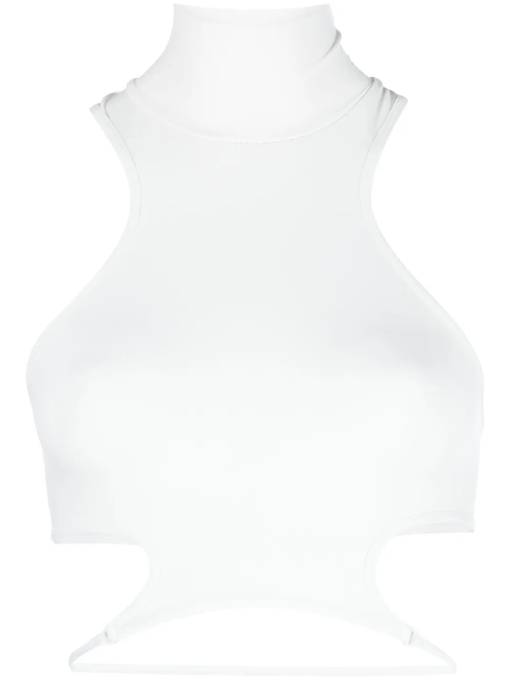 ANDREĀDAMO Sculpting jersey crop top | White | Image 1