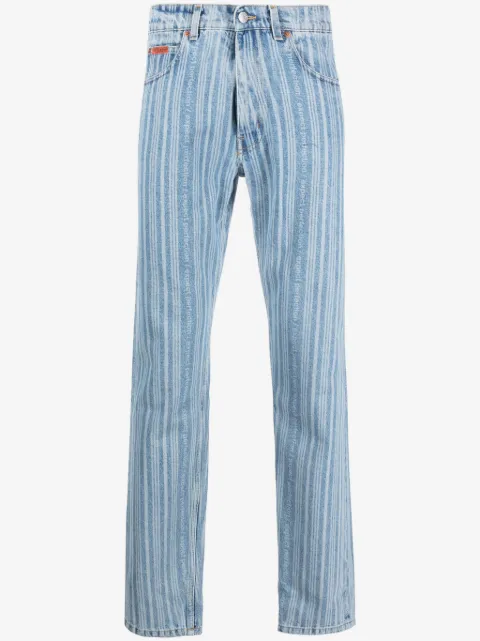 Martine Rose Gestreifte Straight-Leg-Jeans