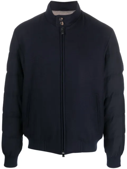 Corneliani veste bomber matelassée à col montant