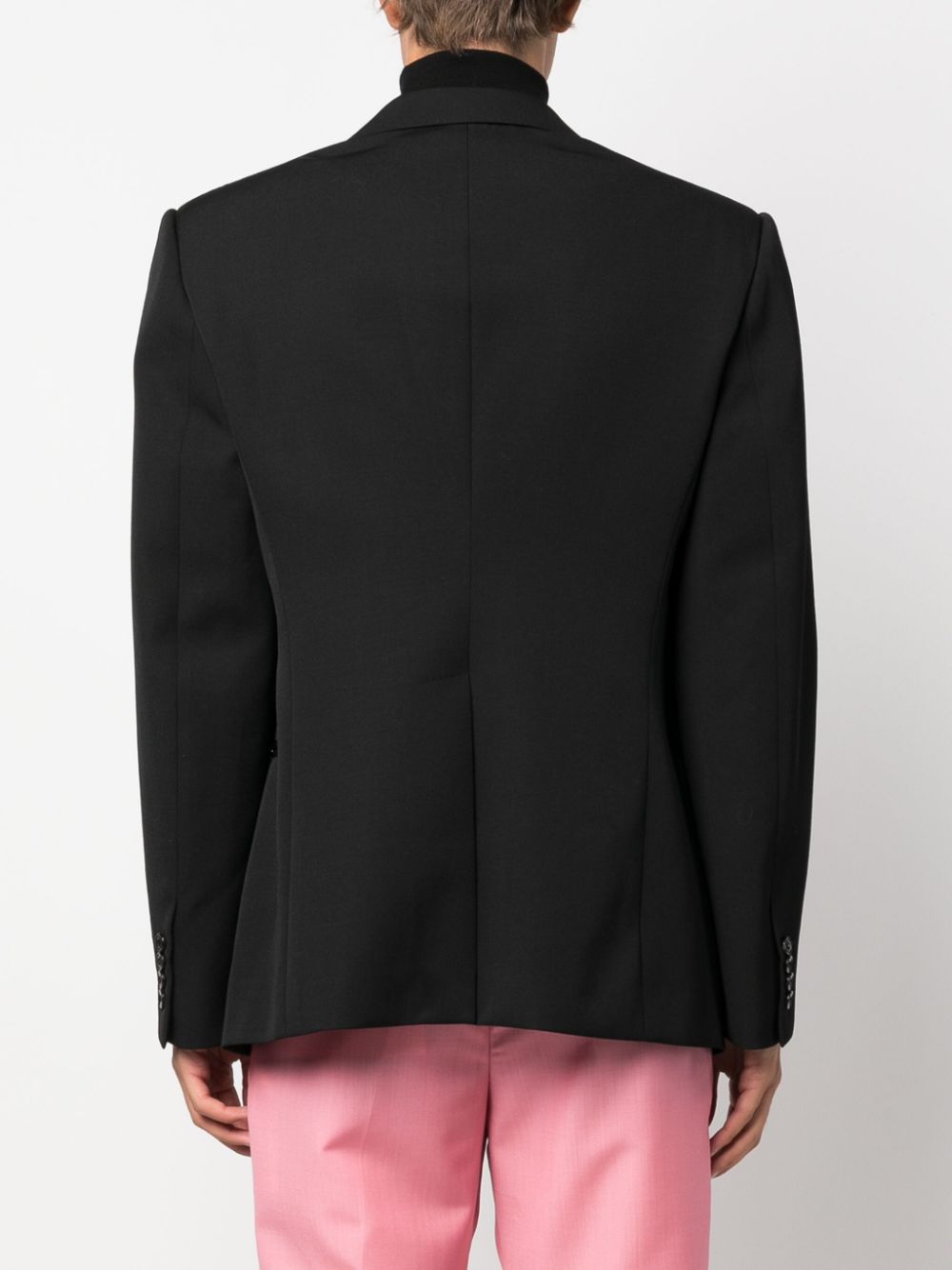 Alexander McQueen embroidered-lapel single-breasted blazer Men